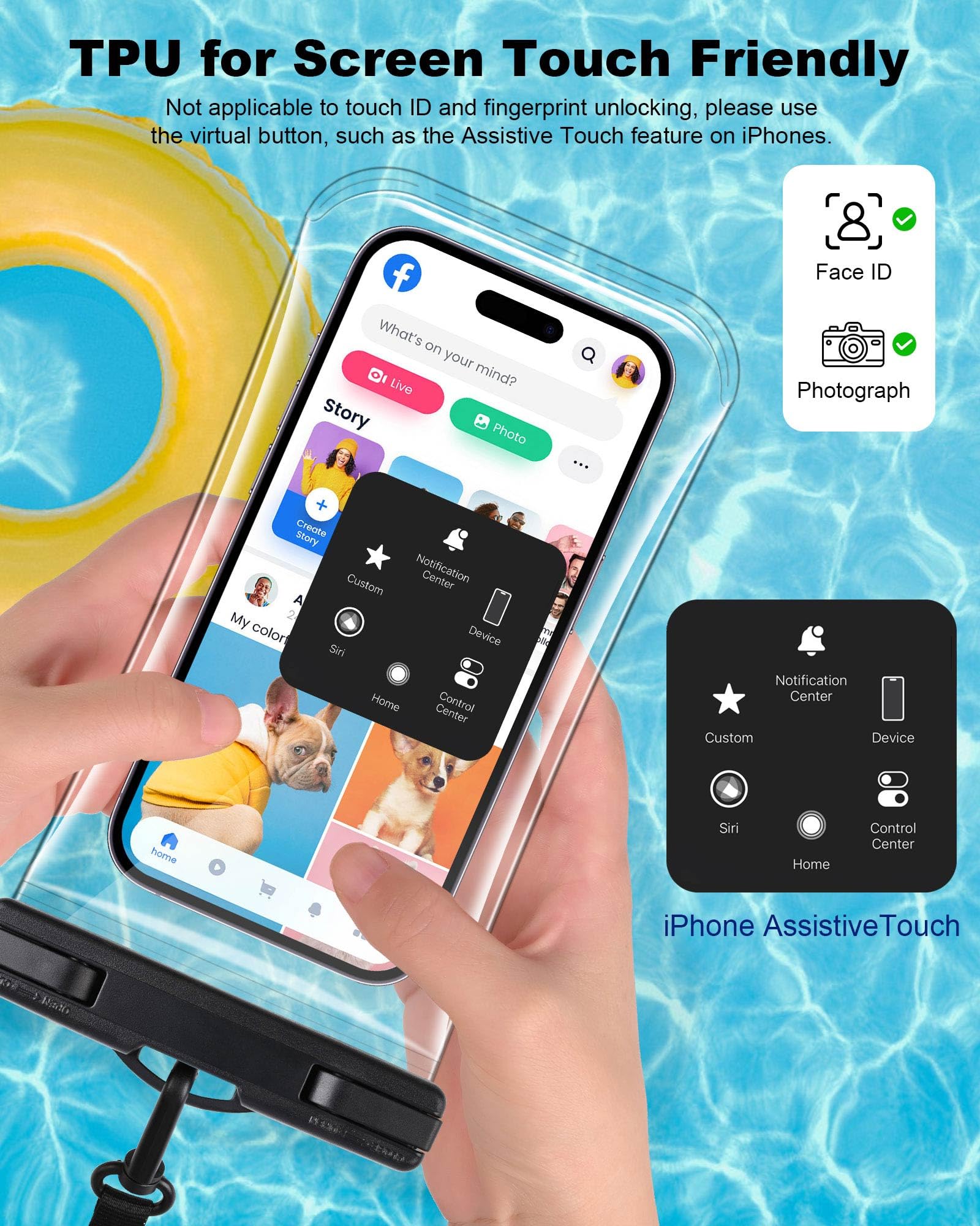 Waterproof Phone Pouch for iPhone 16 15 14 13 12 Plus Pro Max & Galaxy - 3D Curved Dry Bag for Swimming, Beach, Kayaking, Cruise Ship & Vacation Travel Essentials - Perfect for Water Sports, Pool Parties & Outdoor Adventures (1 Pack)