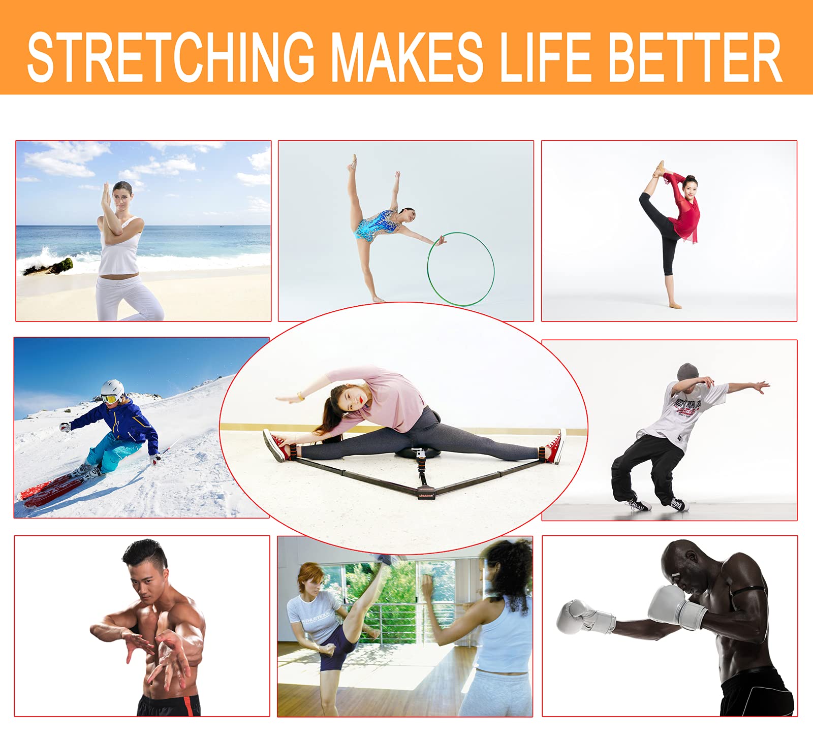 Professional Leg Stretcher Machine for Splits & Flexibility Training - Adjustable Stretching Equipment for Dancers, Gymnasts, Yoga & Martial Arts Practice at Home or Gym
