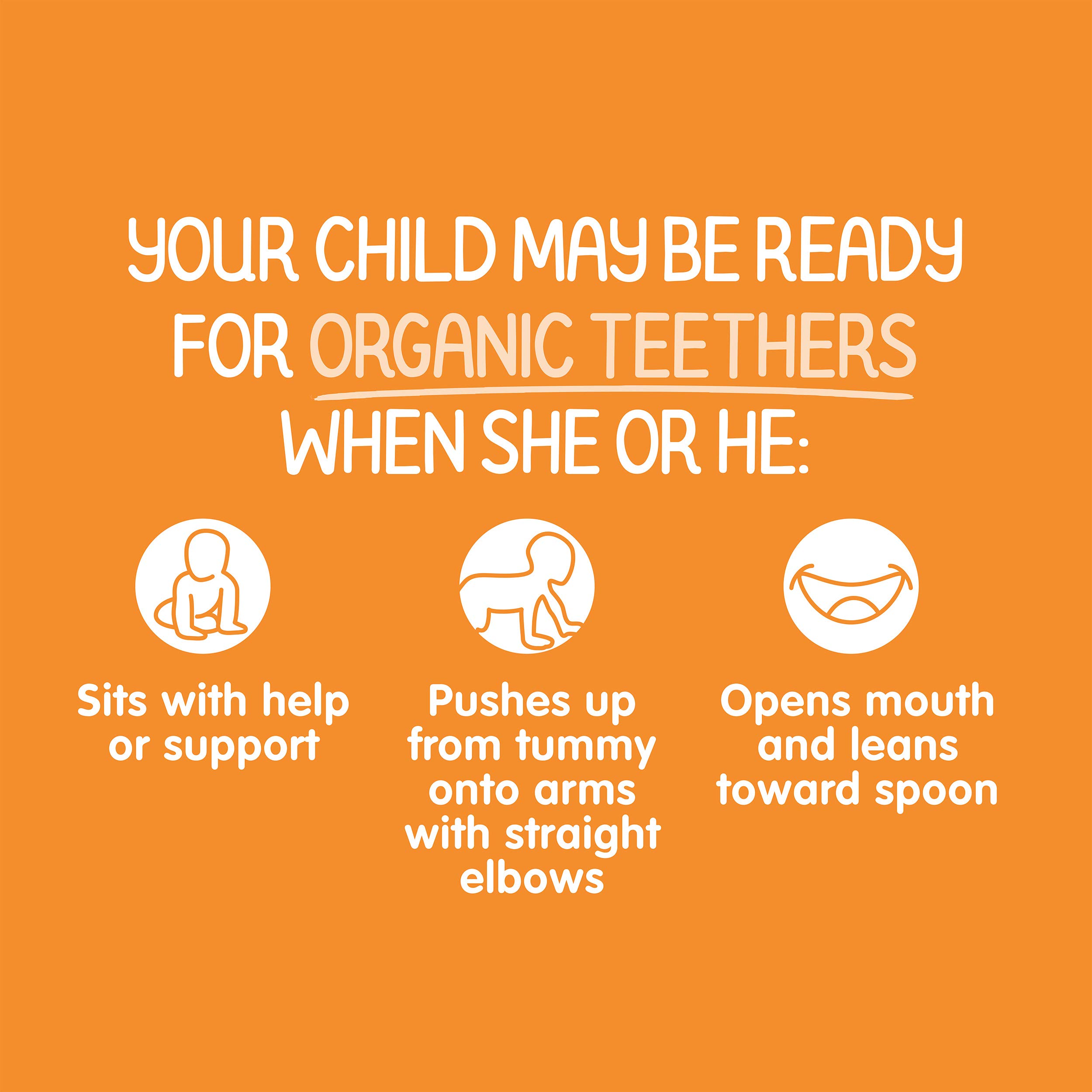 Happy Baby Organics Gentle Teething Wafers - Gluten Free & Vegan Baby Snacks, Sweet Potato & Banana Flavor, 12 Count (Pack of 6) - Perfect for Soothing Sore Gums & On-the-Go Snacking