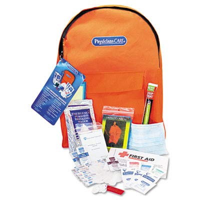 FAO90123 Emergency First Aid Kit Backpack - Survival Medical Supplies for Hiking, Camping, Travel & Disaster Preparedness