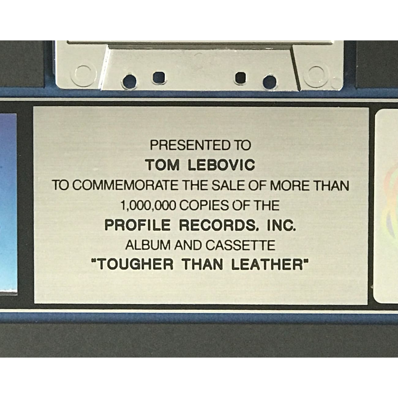 Run D.M.C. Tougher Than Leather RIAA Platinum Album Award - Official Music Collectible for Fans & Display - Perfect for Home Decor, Music Room, or Gift for Hip Hop Enthusiasts