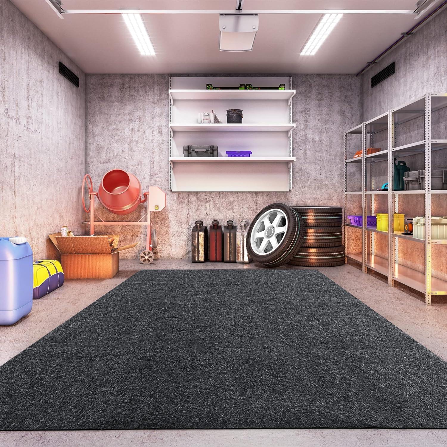 Extra Large Garage Floor Mat for Under Car - Non-Slip Rubber Backing, Waterproof & Oil Absorbent - 7'9