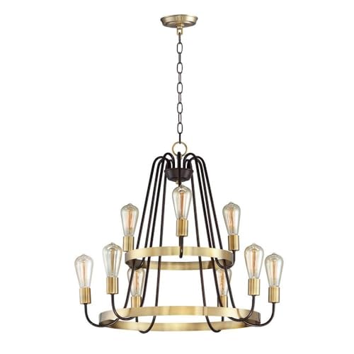 Maxim Haven-Nine Light 2-Tier Chandelier - 27