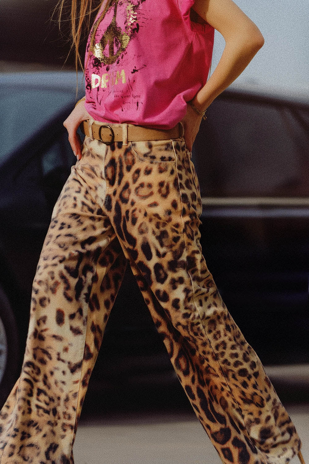 Stylish Tiger Print Wide Leg Pants with Double Side Seams - Perfect for Casual Outings, Boho Fashion, and Lounge Wear
