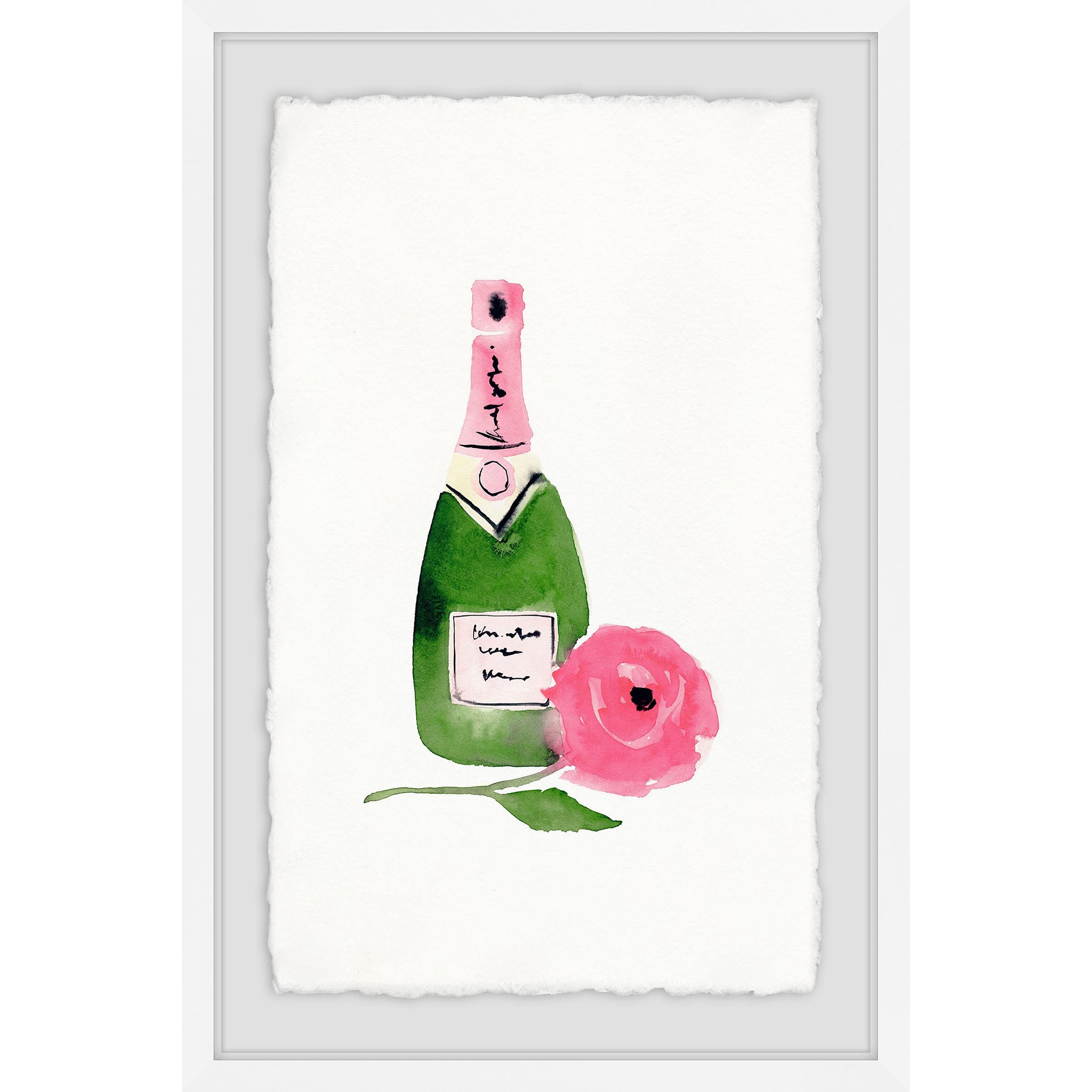 Handmade Pink Wine Framed Print 20x30 - Marmont Hill Wall Art for Dining Room, Kitchen Decor & Gift Ideas