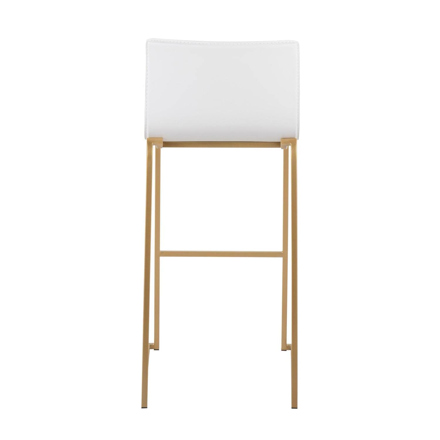 LumiSource Mara Bar Stool Set of 2 - Modern Counter Height Bar Chairs with Back Support for Kitchen Island, Breakfast Nook & Home Bar - Comfortable & Stylish Bar Stools for Dining & Entertaining