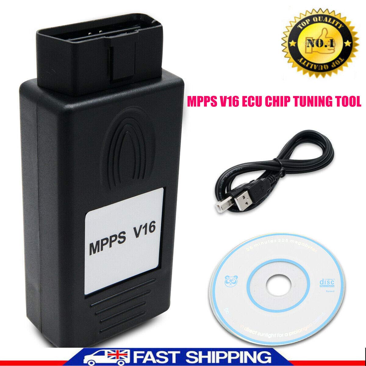 TOTMOX MPPS V16 OBD2 OBDII ECU Chip Tuning Flasher - Car Performance Chip Remapping Tool for EDC15 EDC16 EDC17 with Code Reader & Scanner - Boost Engine Power & Fuel Efficiency for Audi, BMW, VW, Mercedes