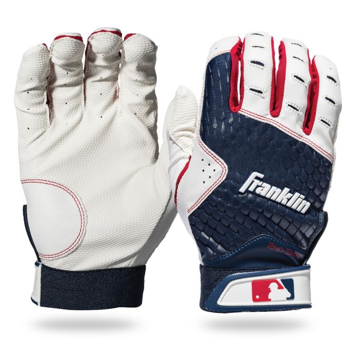 Franklin 2nd Skinz Youth Baseball Batting Gloves - Lightweight & Breathable for Training & Games - Perfect for Little League & Youth Baseball Players