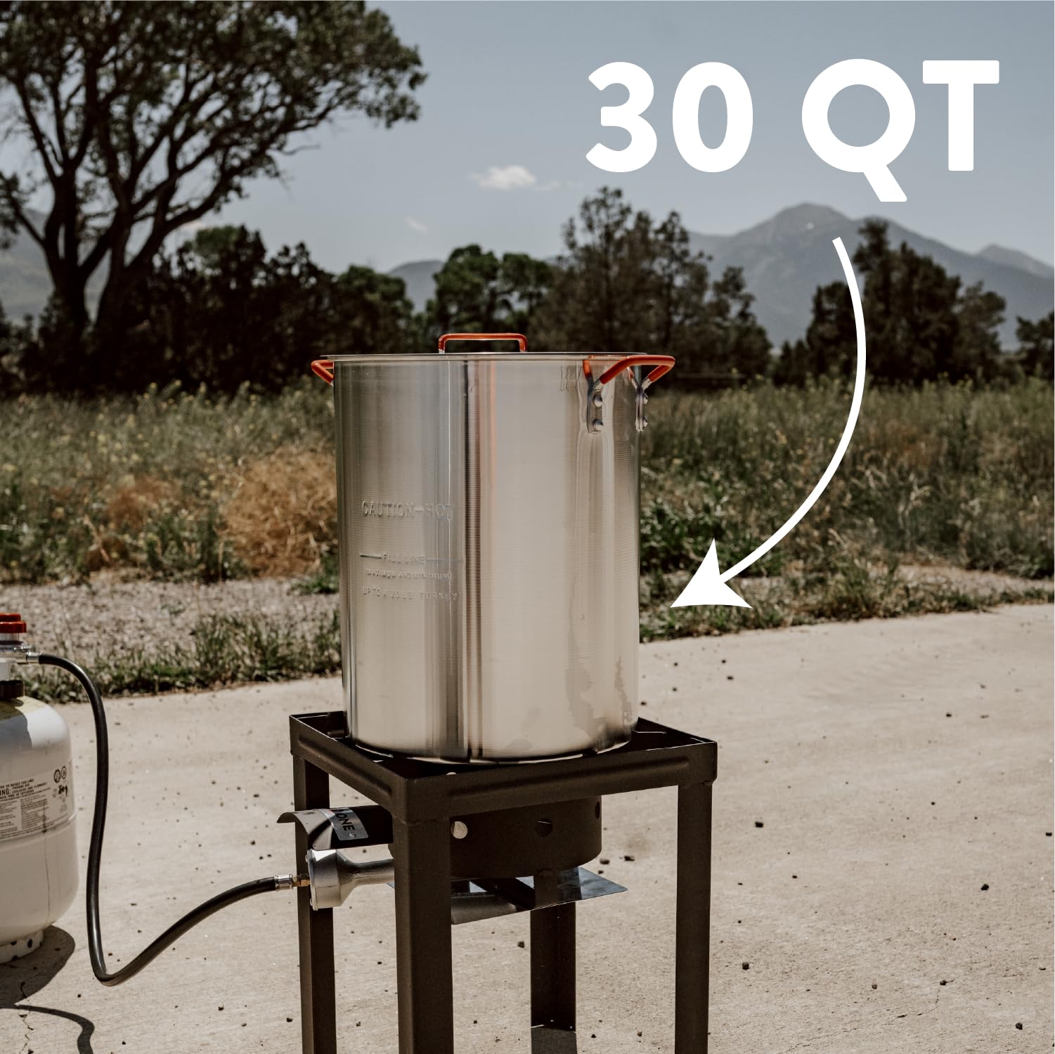 GasOne 30QT Turkey Fryer & 10QT Fish Fryer Set - Complete Outdoor Cooking Kit for Seafood Boil, Crab, Shrimp, Lobster, Crawfish | Heavy Duty Stainless Steel Deep Fryer for Holiday Meals, Backyard Parties & Camping Cooking