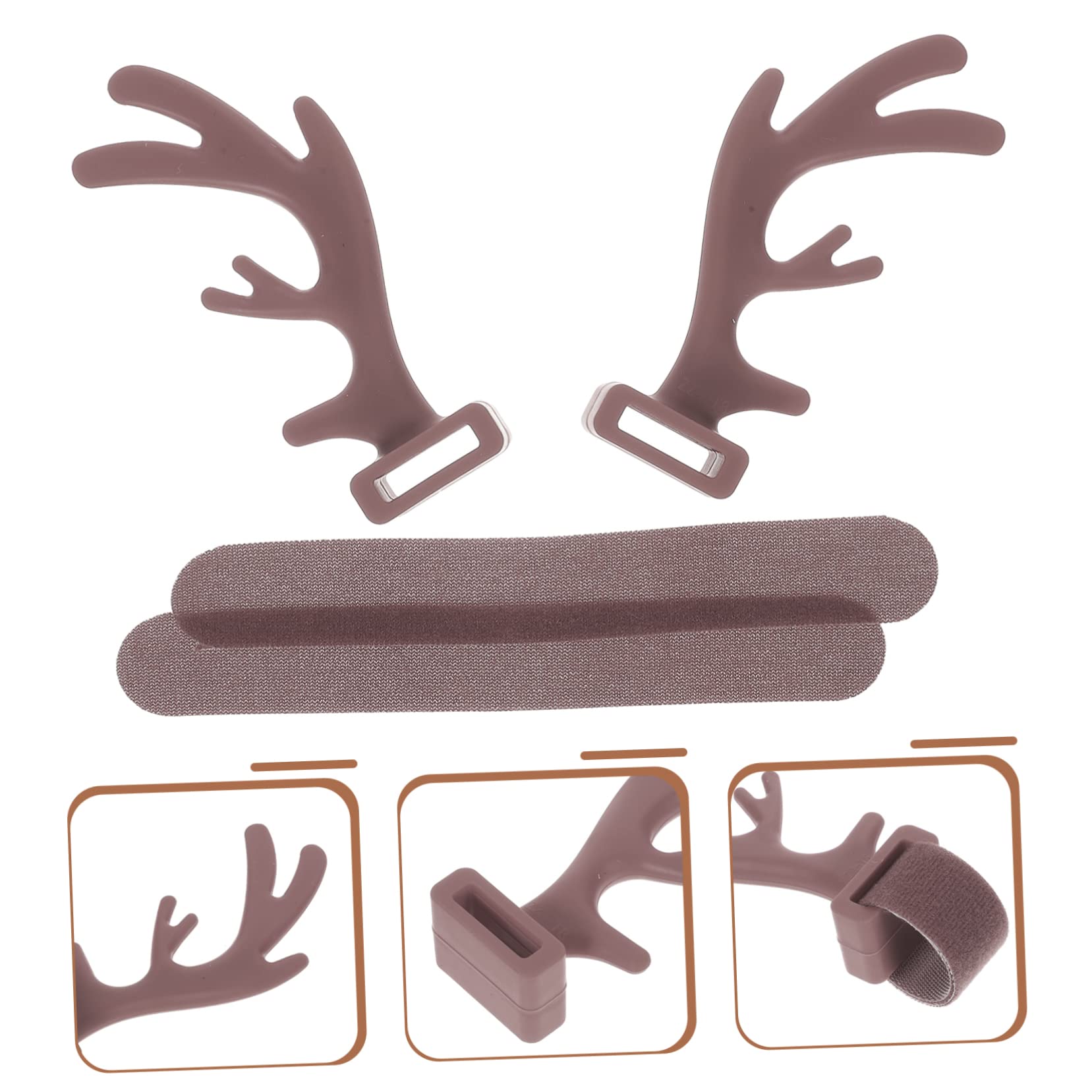 Uonlytech 4 Pairs Cosplay Headband Accessories - Antler Headset Attachments for Christmas Costume, Party Decor & Cute Photo Props | Perfect for Cosplay Events, Halloween, Christmas Parties & Themed Photoshoots