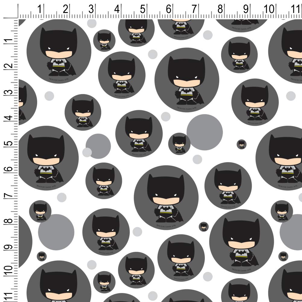 Batman Chibi Character Gift Wrap Paper Roll - Cute Superhero Wrapping Paper for Birthdays, Christmas & Party Gifts - 18