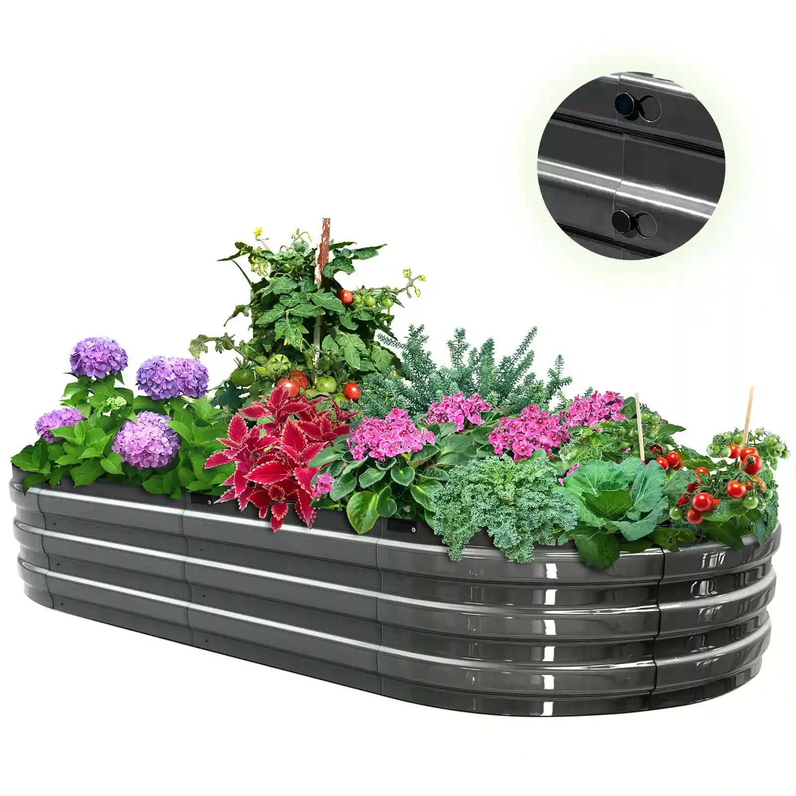 Sturdy Screwless Raised Garden Bed Kit - Easy Assembly Elevated Planter Box for Vegetables, Flowers & Herbs - Perfect for Backyard, Patio & Urban Gardening