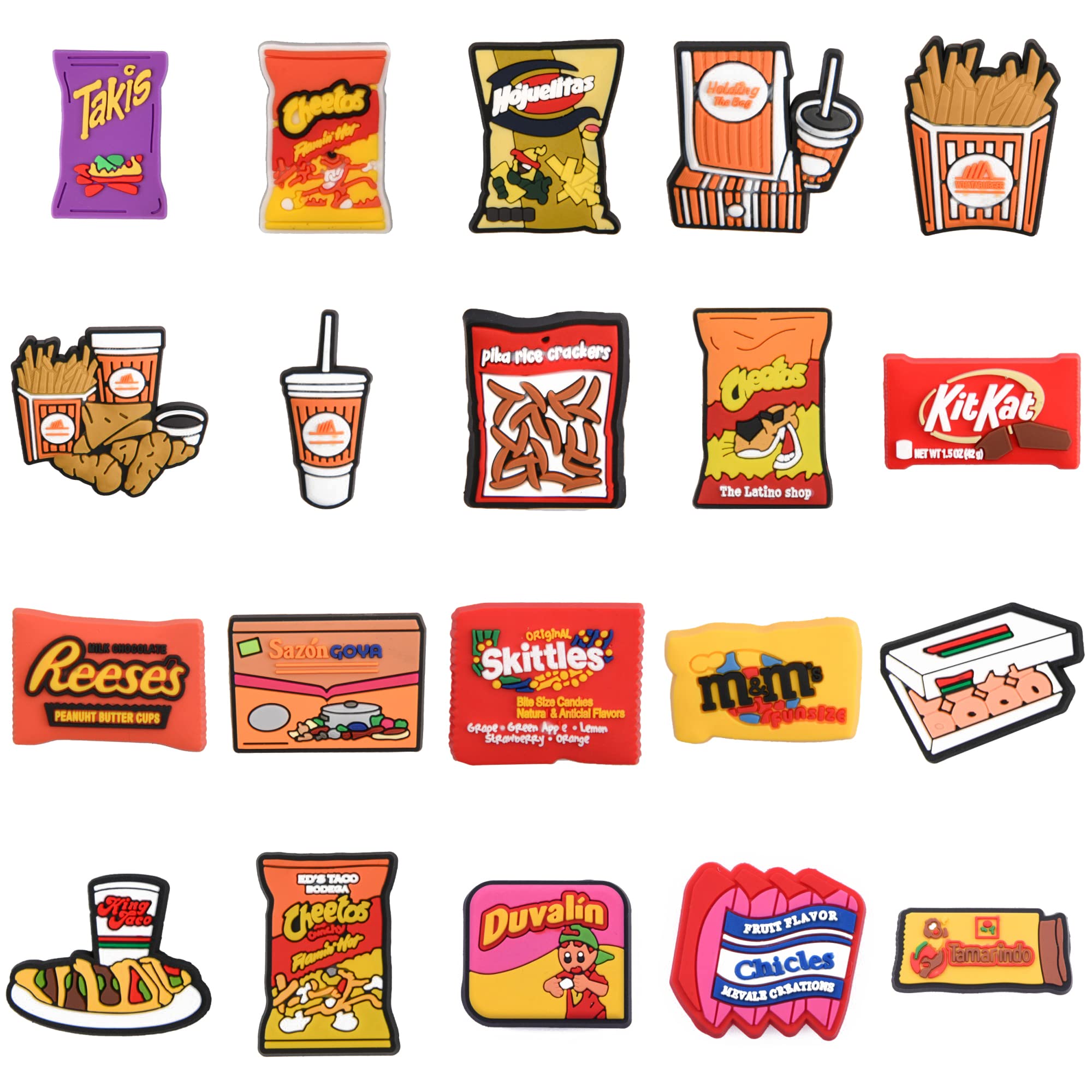 Food Shoe Charms - Cute & Stylish Shoe Accessories for Teens, Kids, Women & Men | Perfect for Sneakers, Crocs & Casual Shoes