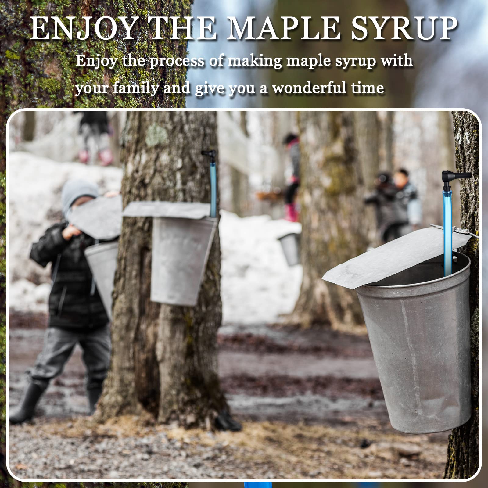 Premium 200 ft Maple Syrup Vacuum Tubing Kit with 20 Stainless Steel Tree Taps - Complete Sap Collection System for Home Brewing & DIY Maple Syrup Making - Perfect for Backyard Sugar Maple Trees & Small-Scale Syrup Production