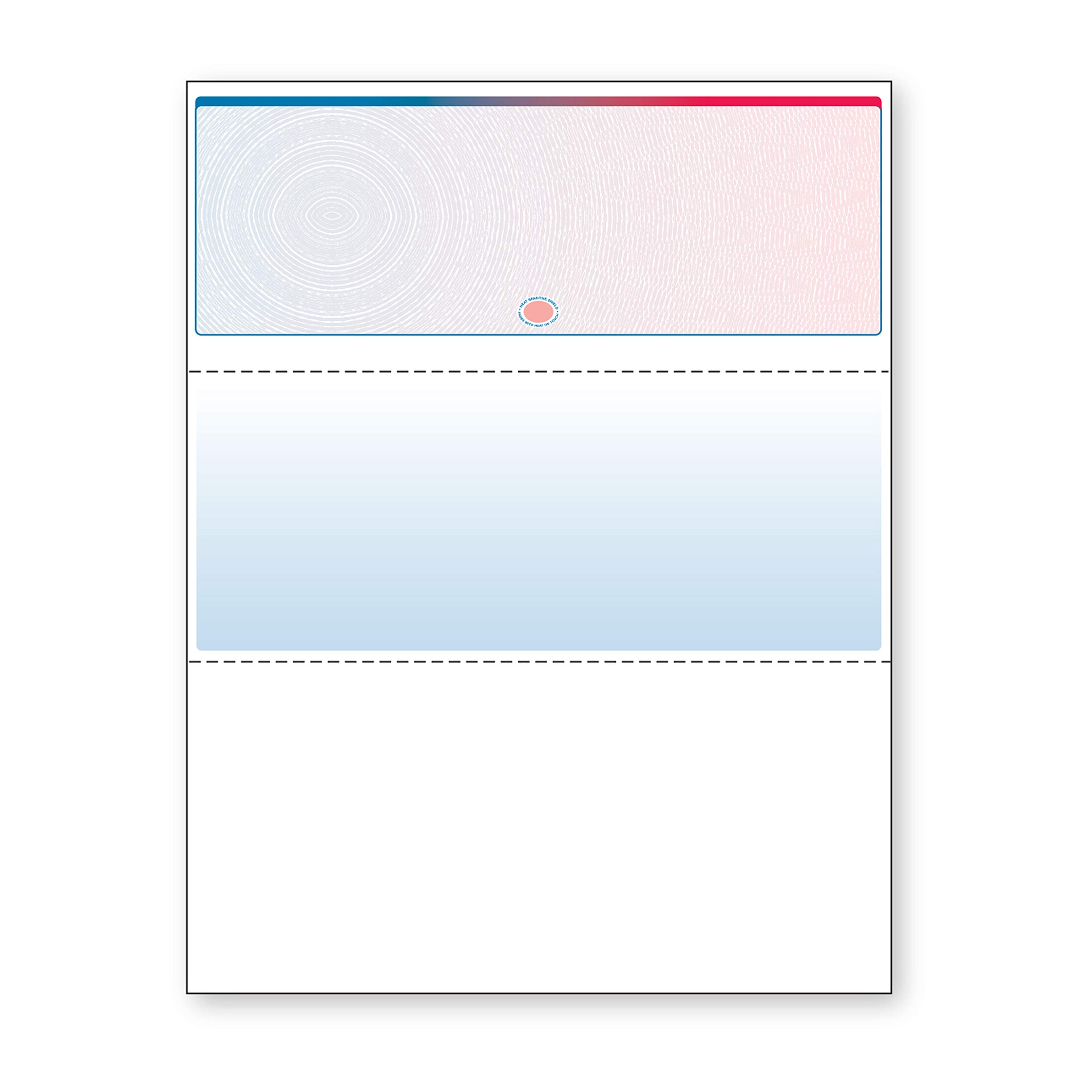 DocuGuard Blue/Red Galaxy Premier Prismatic High Security Check Paper - Compatible with Laser & Inkjet Printers - 13 Advanced Security Features - 2500 Blank Business Checks (04562C) - Ideal for Fraud Protection & Secure Business Transactions