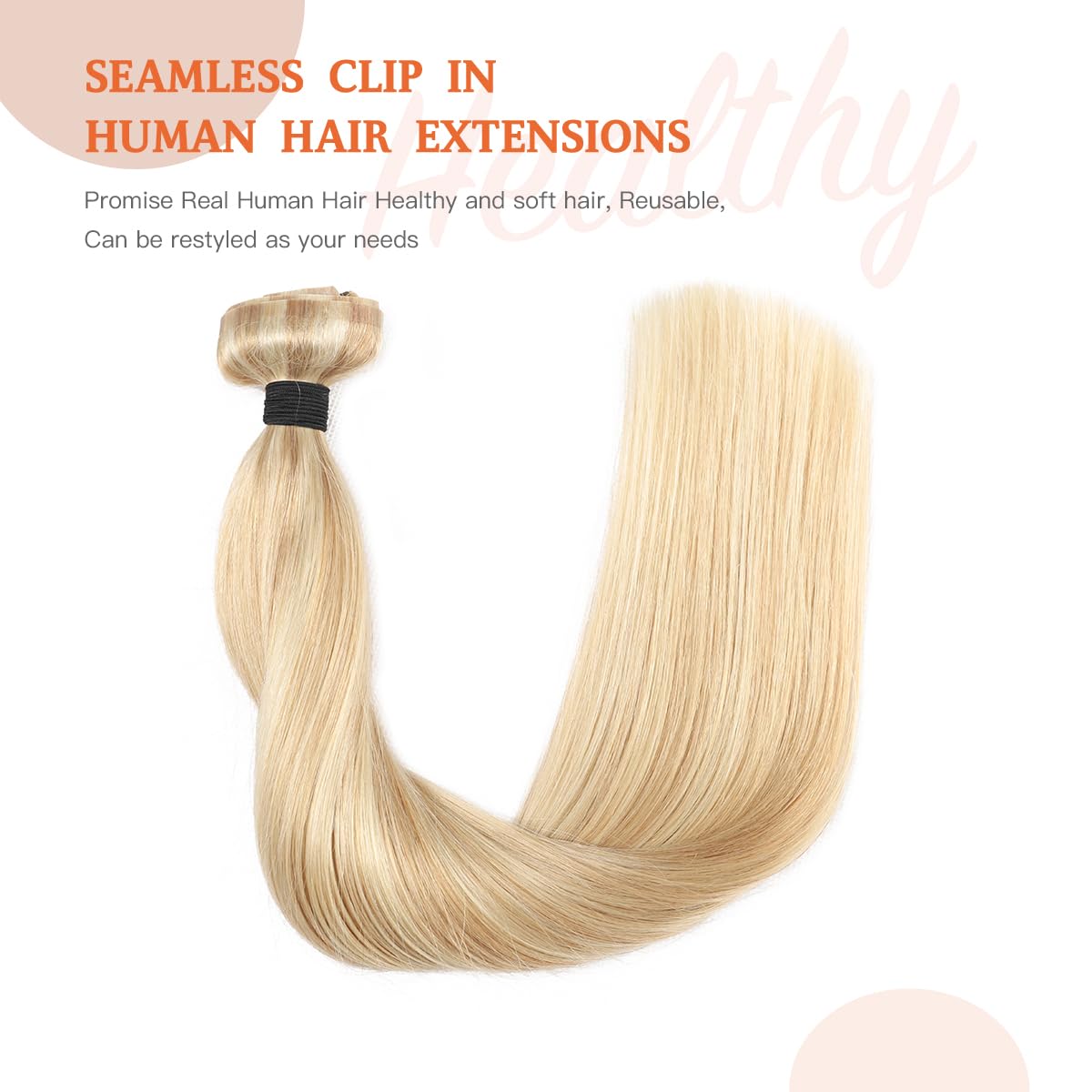 Silky Straight Clip-in Remy Human Hair Extensions for Women - 18 Inch Natural Black Hair Weft for Length & Volume - Perfect for Parties, Weddings & Daily Styling