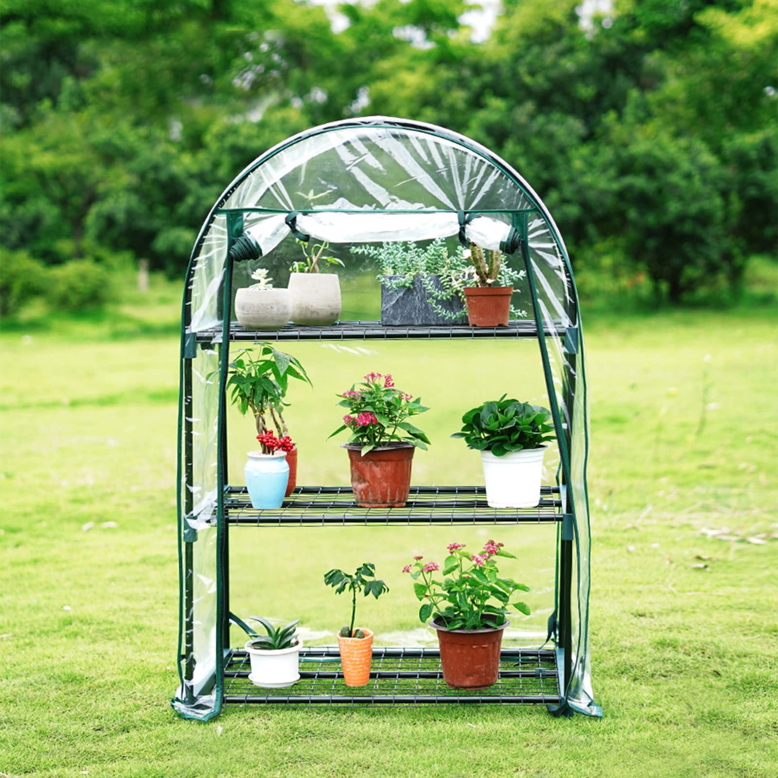 Portable Greenhouse Tent for Gardening - 3-Layer Transparent Grow House for Flowers, Plants & Backyard | Indoor & Outdoor Use