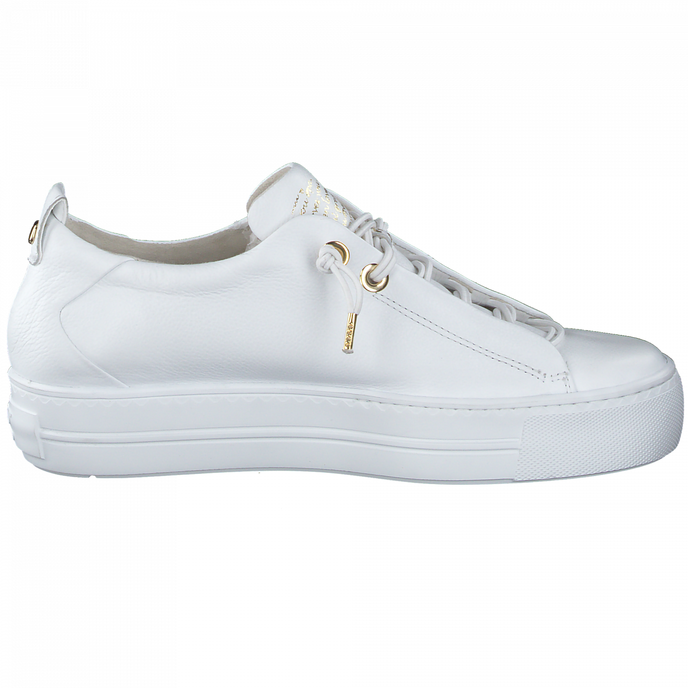 PAUL GREEN 5017 Women's White Leather Sneakers - Comfortable & Stylish Casual Shoes for Walking, Work & Everyday Wear