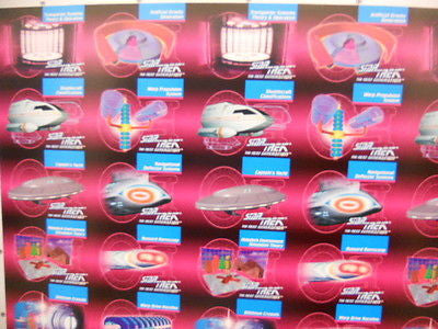 Star Trek The Next Generation TV Show Ships & Weapons Uncut Card Sheet 1990 - Collectible Memorabilia for Fans & Display