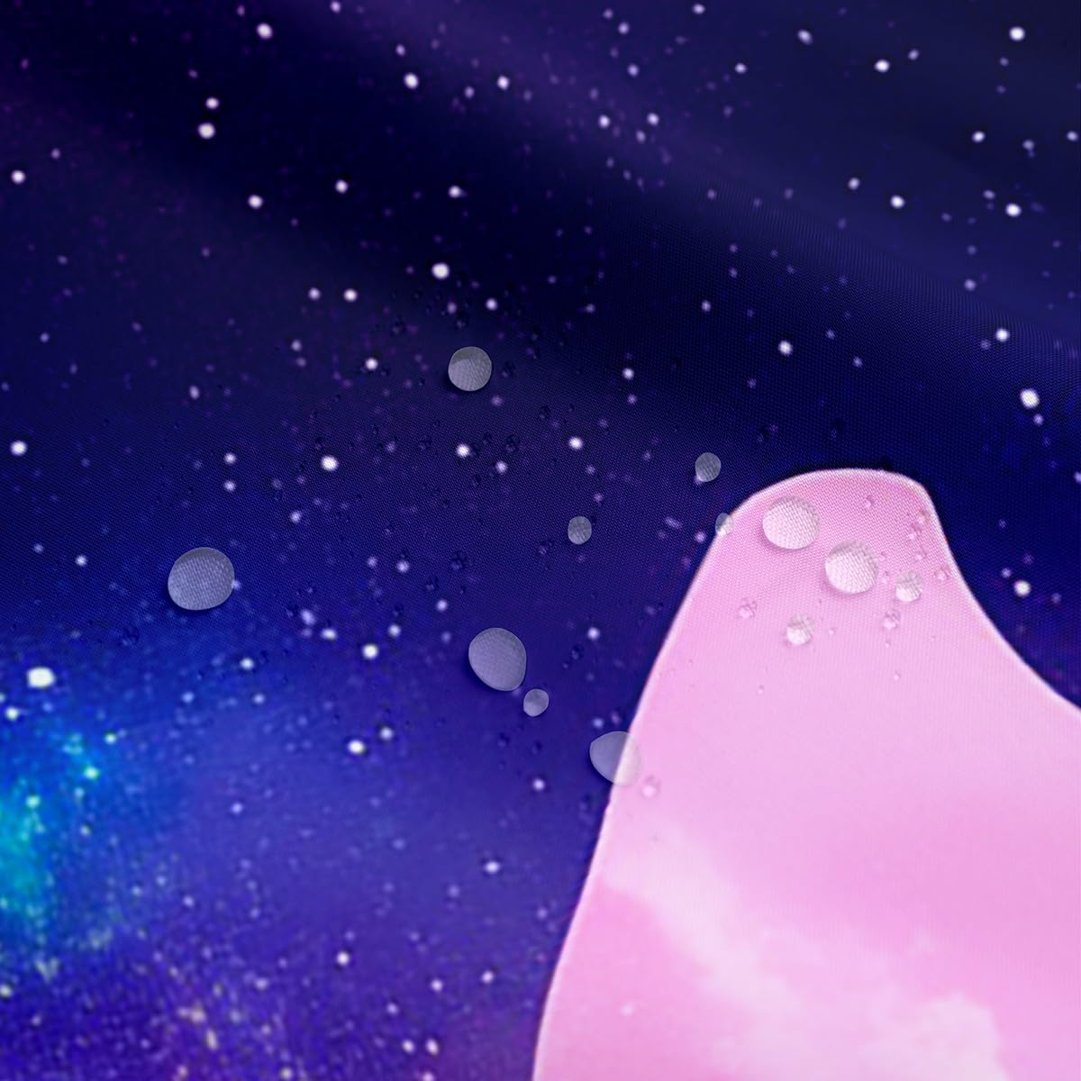 Unicorn Shower Curtain for Kids - Galaxy Starry Sky Bathroom Decor for Girls & Boys - 72x84 Inch