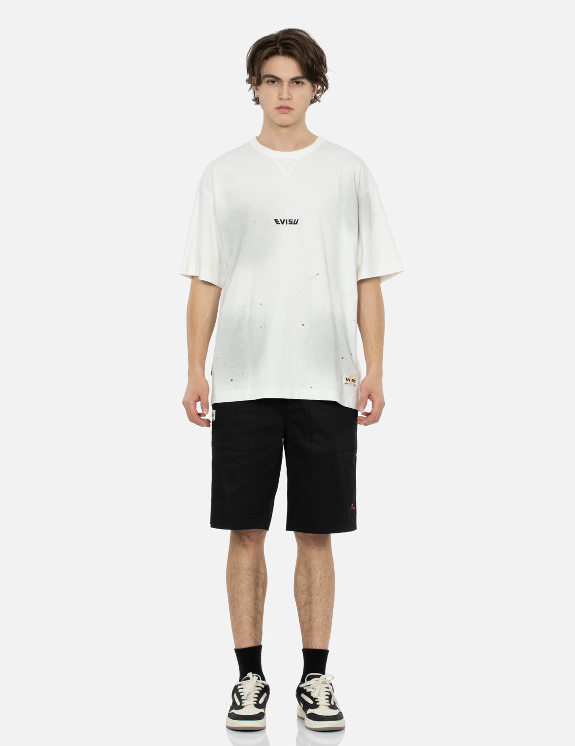 Seagull Embroidery Patchwork Relaxed Fit Casual Shorts for Men - Perfect for Beach Outings, Summer Vacations and Lounge Wear