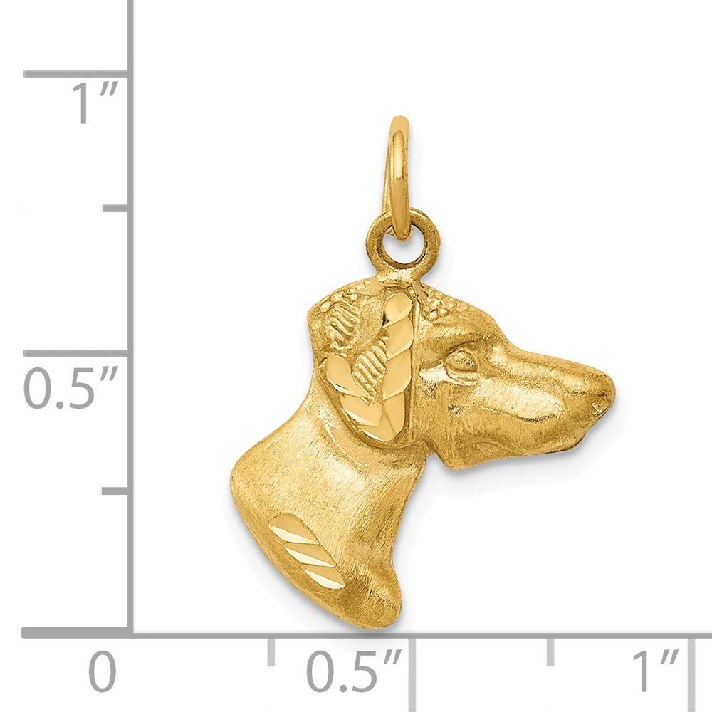 Roy Rose Jewelry 14K Yellow Gold Dog Charm Pendant - Dainty Pet Lover Necklace for Women - Perfect Gift for Dog Owners, Birthday & Anniversary - Wear Daily or Special Occasions