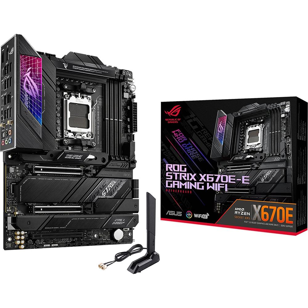 ASUS ROG STRIX X670E-E Gaming WiFi 6 Motherboard - AMD AM5 Socket, DDR5, PCIe 5.0, 2.5Gb LAN - Perfect for High-End Gaming PCs & Content Creation Workstations
