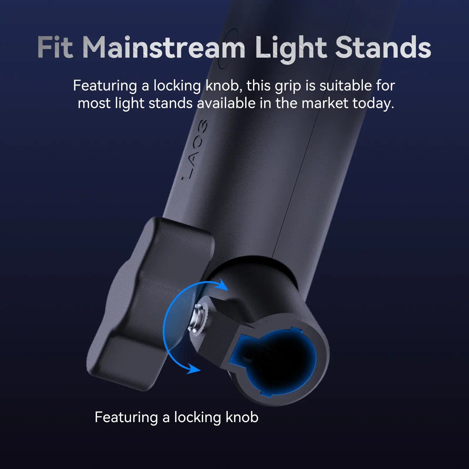 Ulanzi LA03 Universal Light Stand Adapter with Pistol Grip Handle - Compatible with DSLR Cameras, Smartphones & LED Lights - Perfect for Photography, Video Shooting & Live Streaming