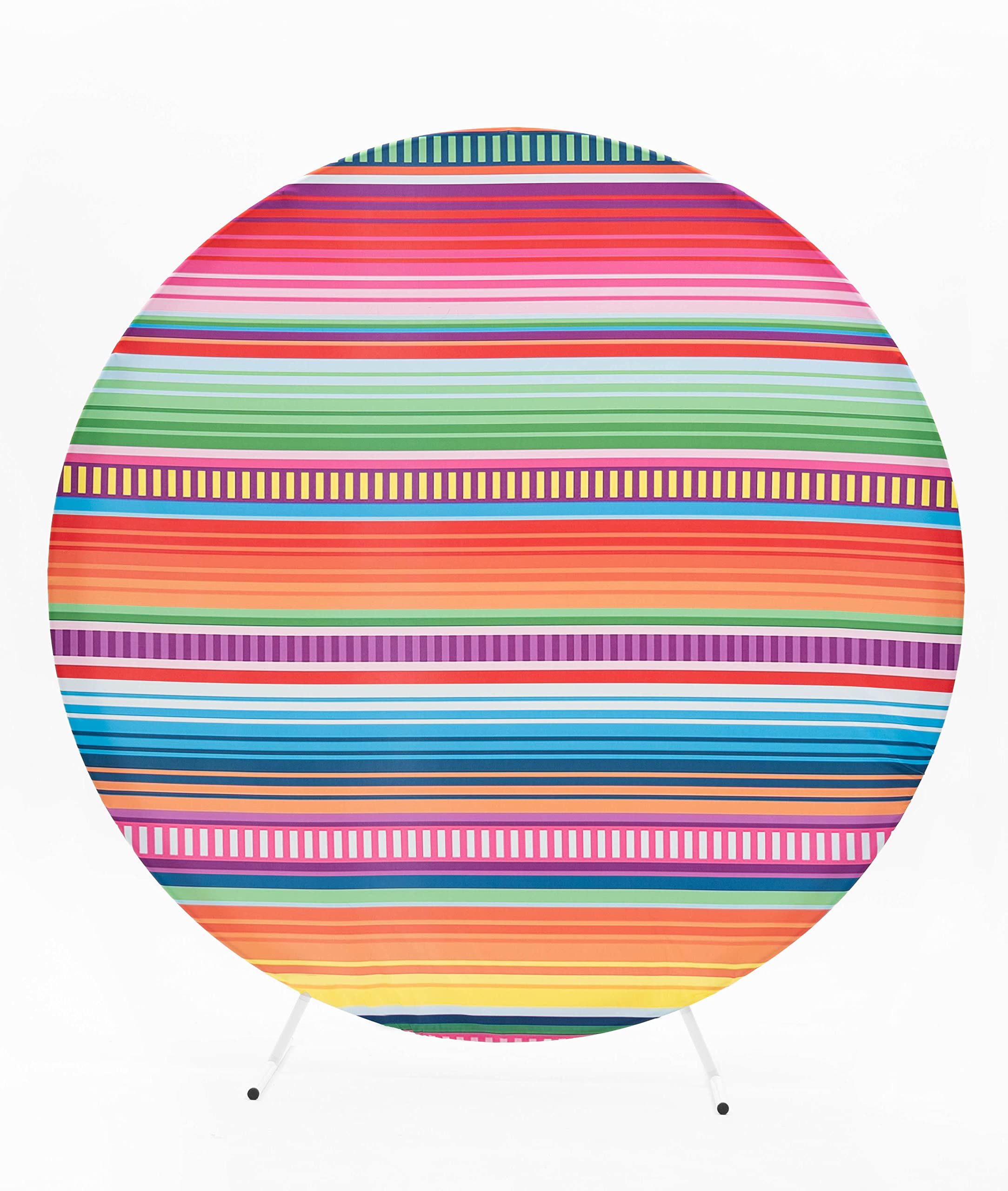 6.5ft Round Mexican Fiesta Backdrop - Colorful Party Decorations for Cinco de Mayo, Birthday, Wedding & Theme Party Background | Perfect for Photo Booths, Events & Celebrations