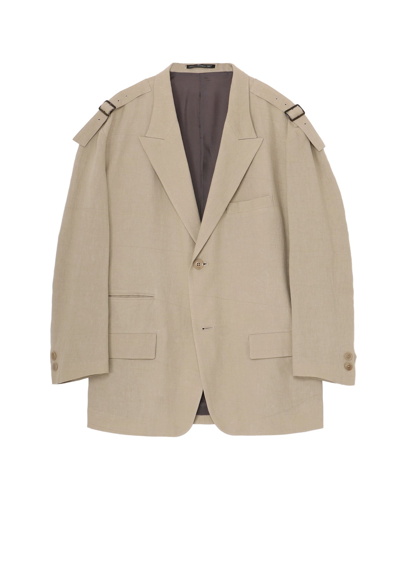 Stylish Cotton Linen Viyella 2-Button Jacket with Adjustable Shoulder Buckles | Perfect for Office Wear & Casual Outfits