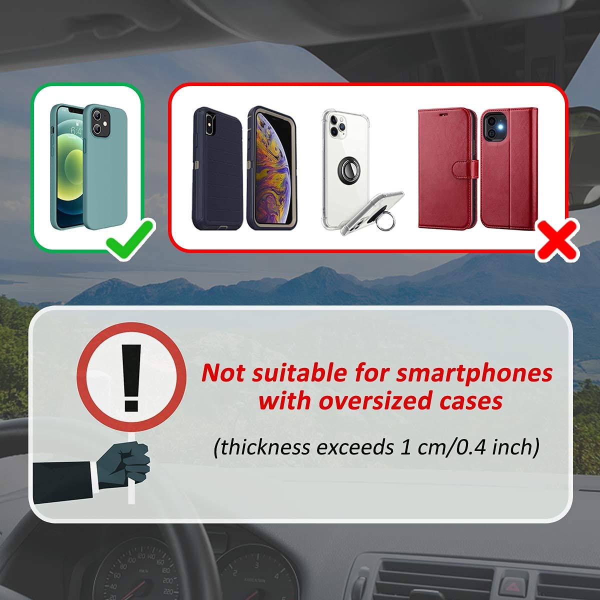 AYADA Universal Car Phone Holder - Gravity Auto Lock Phone Mount for Honda CRV 2017-2022 | Easy Installation, Hands-Free, Stable Accessories | Perfect for Commuting, Road Trips & GPS Navigation