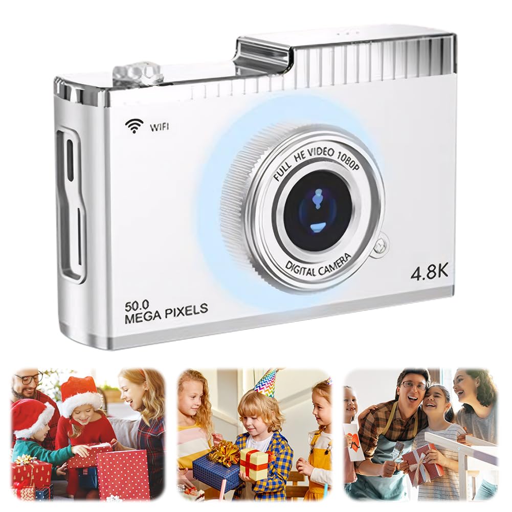 LYEAA 4K 50MP Digital Camera with 8x Optical Zoom, Autofocus, WiFi Connectivity & Built-in Fill Light - Perfect for Vlogging, Travel Photography and YouTube Content Creation