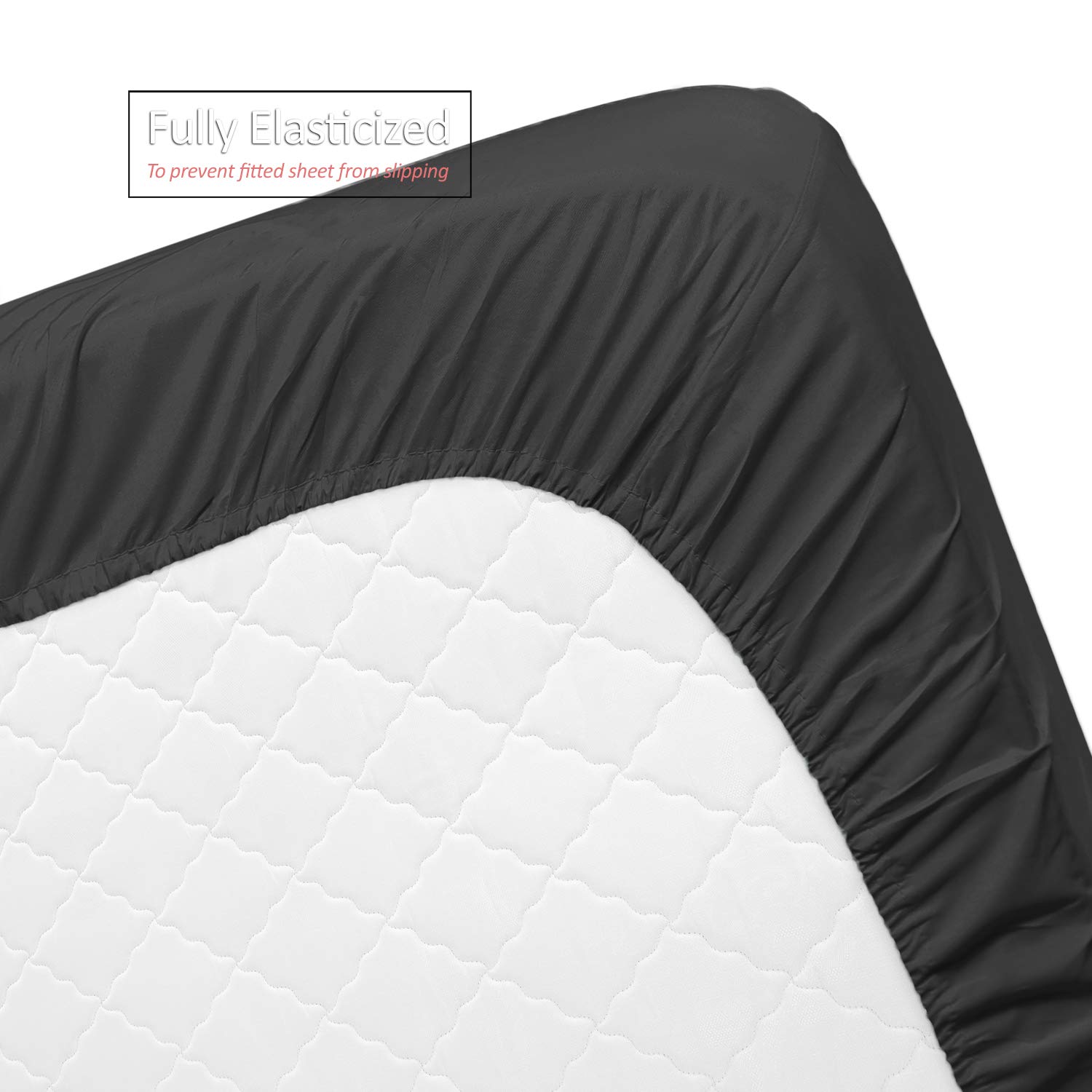 Premium California King Bed Sheet Set - 4 PC Deep Pocket Sheets (8