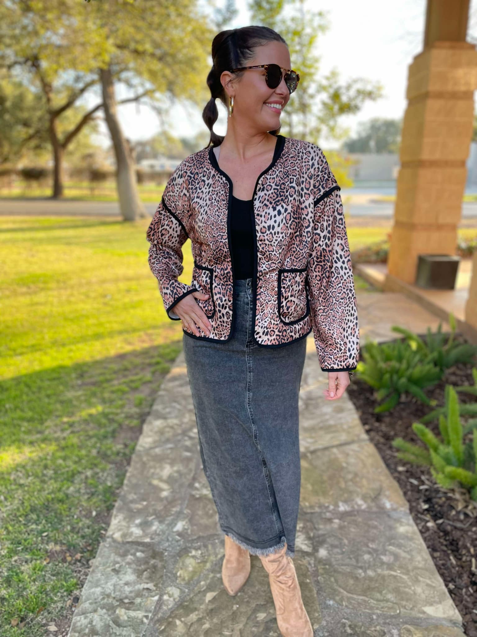 PREORDER: Stylish Leopard Print Jacket - Trendy Animal Print Coat for Women | Perfect for Parties, Concerts & Night Out Fashion