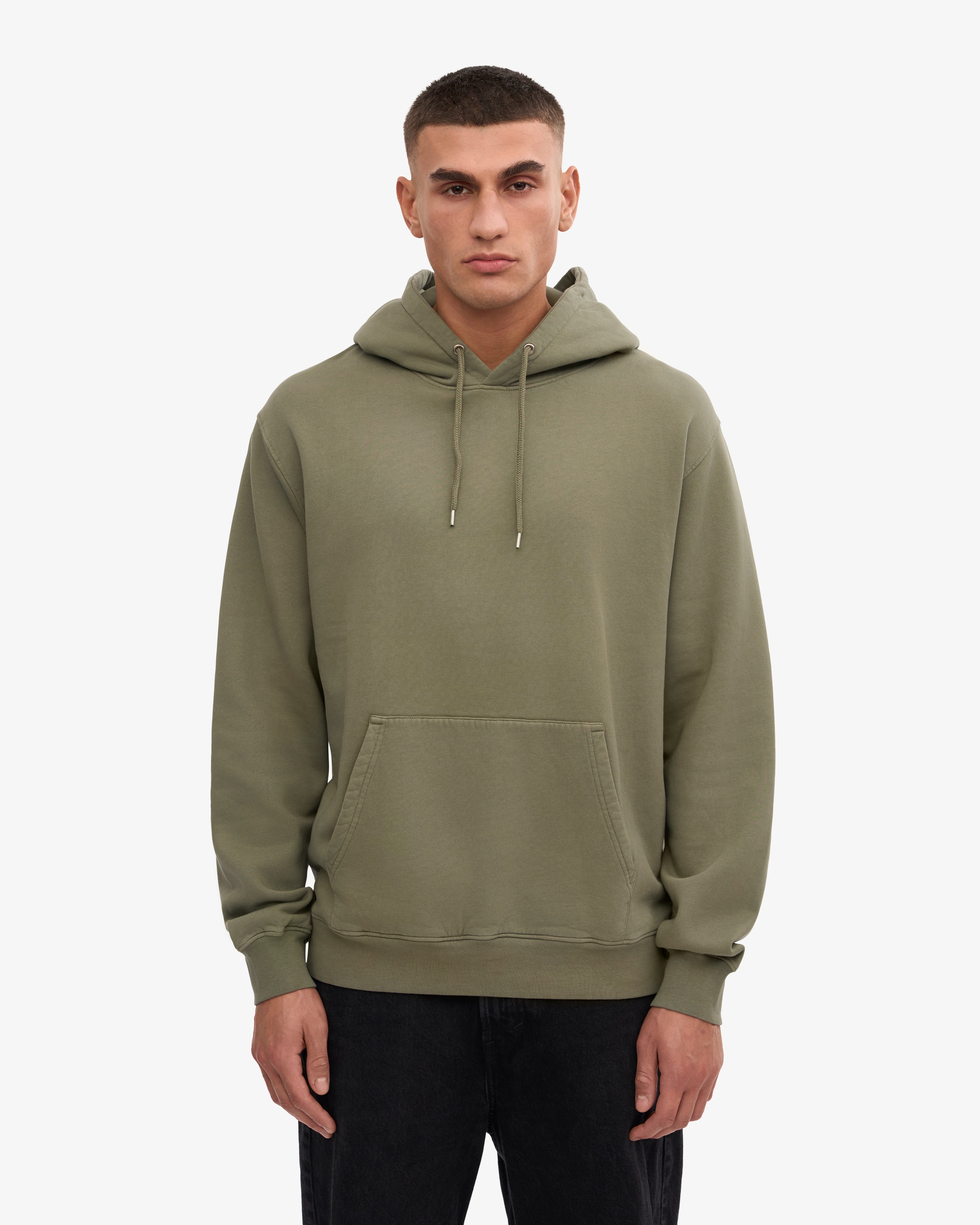 Classic Organic Cotton Hoodie - Dusty Olive Green | Eco-Friendly & Comfortable Pullover for Men & Women | Perfect for Casual Wear, Outdoor Activities & Loungewear