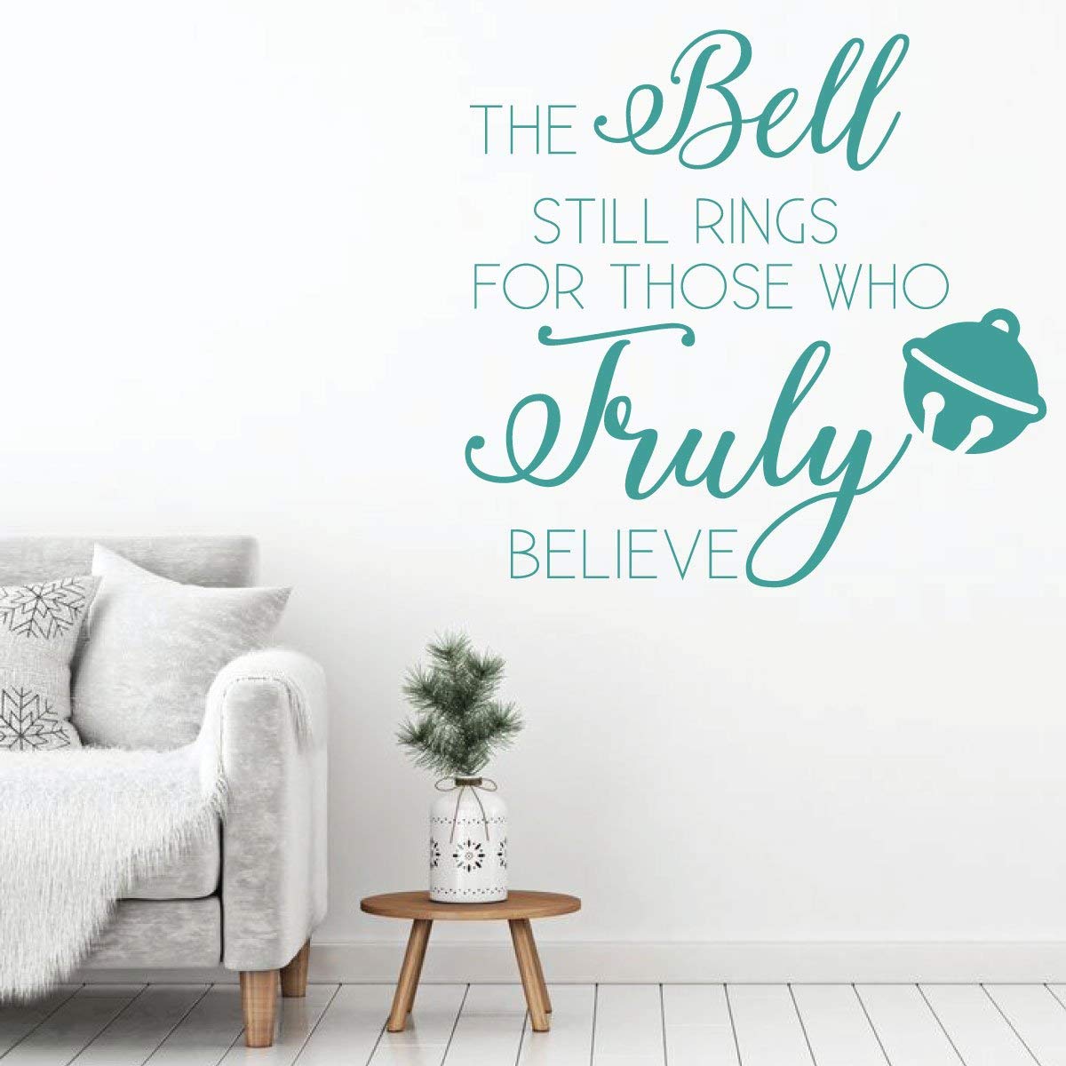 Christmas Wall Decal - The Bell Still Rings - Holiday Home Decor for Living Room & Family Room - Polar Express Inspired Wall Art - Perfect for Festive Home Styling & Christmas Party Decorations