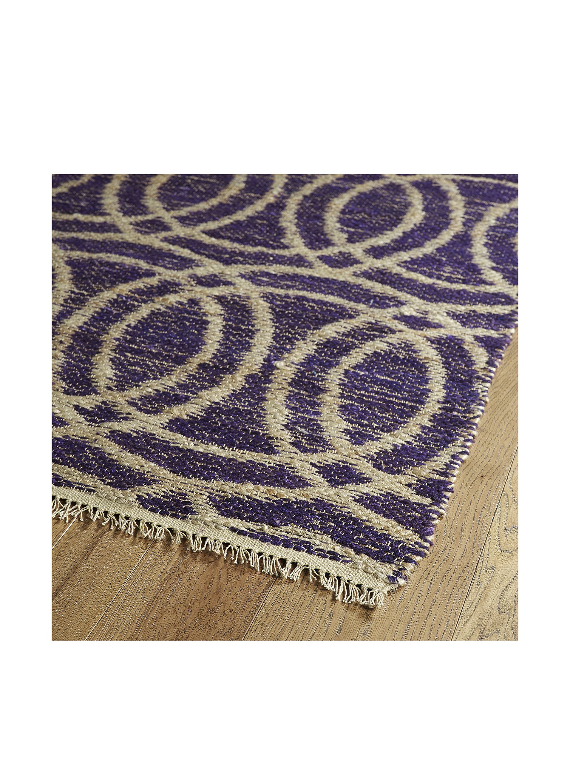 Kaleen OSTKKEN039523B 2' x 3' Purple Area Rug - Soft Non-Slip Living Room Carpet for Bedroom, Dorm & Home Decor