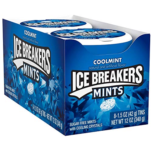 4-Pack Ice Breakers Coolmint Mints 1.5 oz (8 Individual Packs) - Refreshing Breath Mints for Office, Car & Travel