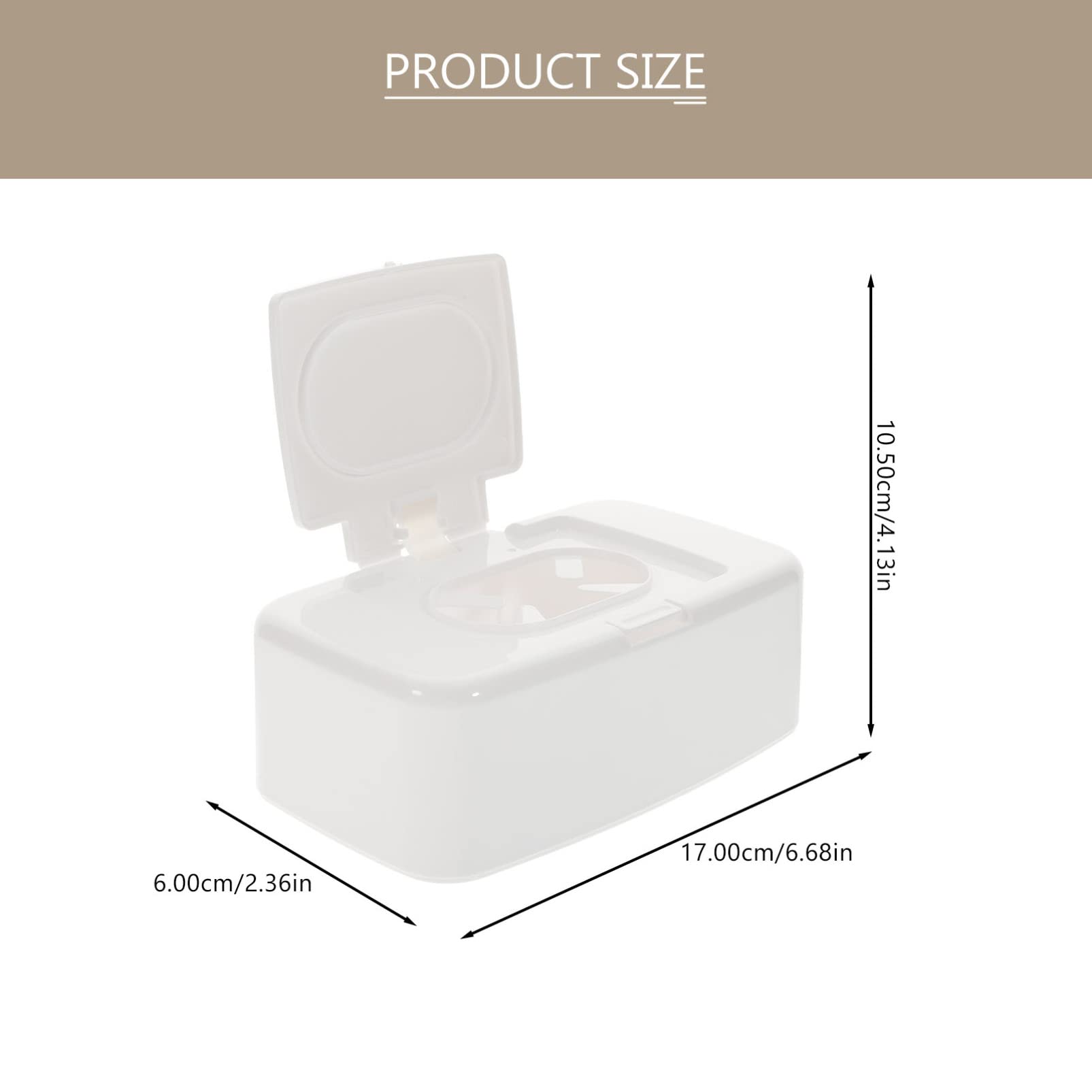 Refillable Travel Baby Wipes Case with Lid - Portable Wipes Dispenser & Tissue Storage Box for Home, Office, and On-the-Go Use - White Baby Wipes Container for Diaper Bags, Strollers, and Travel Essentials