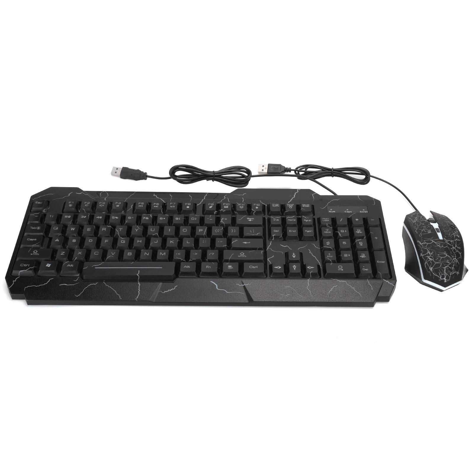 Wired USB Gaming Keyboard and Mouse Combo - Mechanical Illuminated Keyboard with 3-Level Adjustable DPI Mouse for PC, Computer, Desktop (D620) - Perfect for Gaming, Office Work, and Home Use