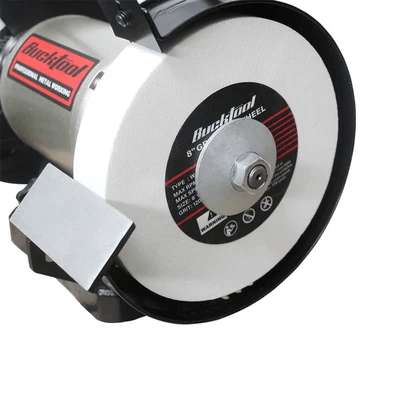 BUCKTOOL TDS 200C4HL 8-Inch Low Speed Bench Grinder with 1/2 HP Motor - Perfect for Sharpening Tools, Deburring Metal, and Woodworking Projects