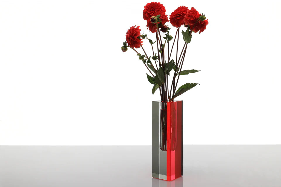 Limited Edition Eclipse Vase by Alexandra Von Furstenberg - Handcrafted Red Ceramic Home Decor for Modern Living Rooms & Luxury Gifts