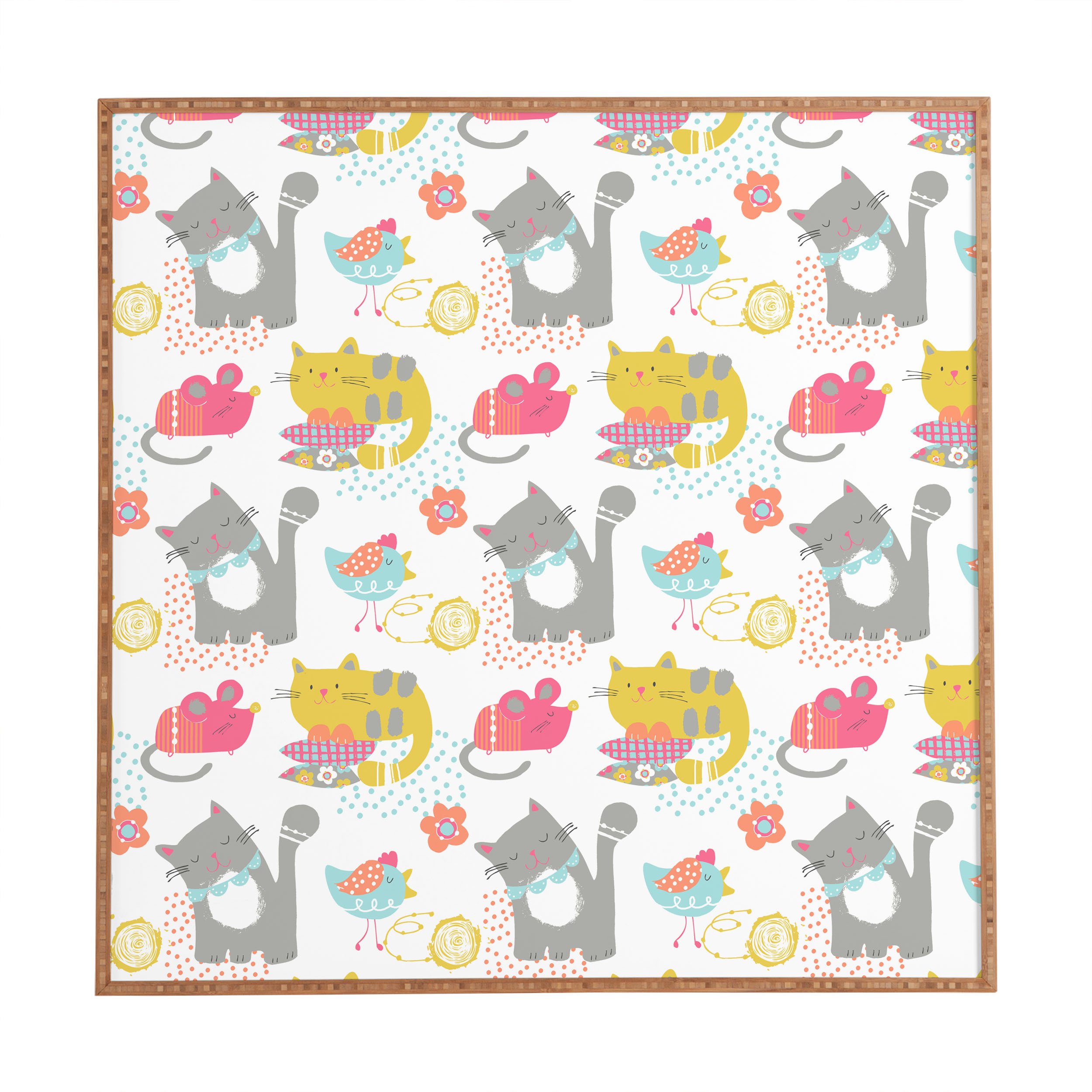 Deny Designs Wendy Kendall Cat and Mouse Framed Wall Art - 30