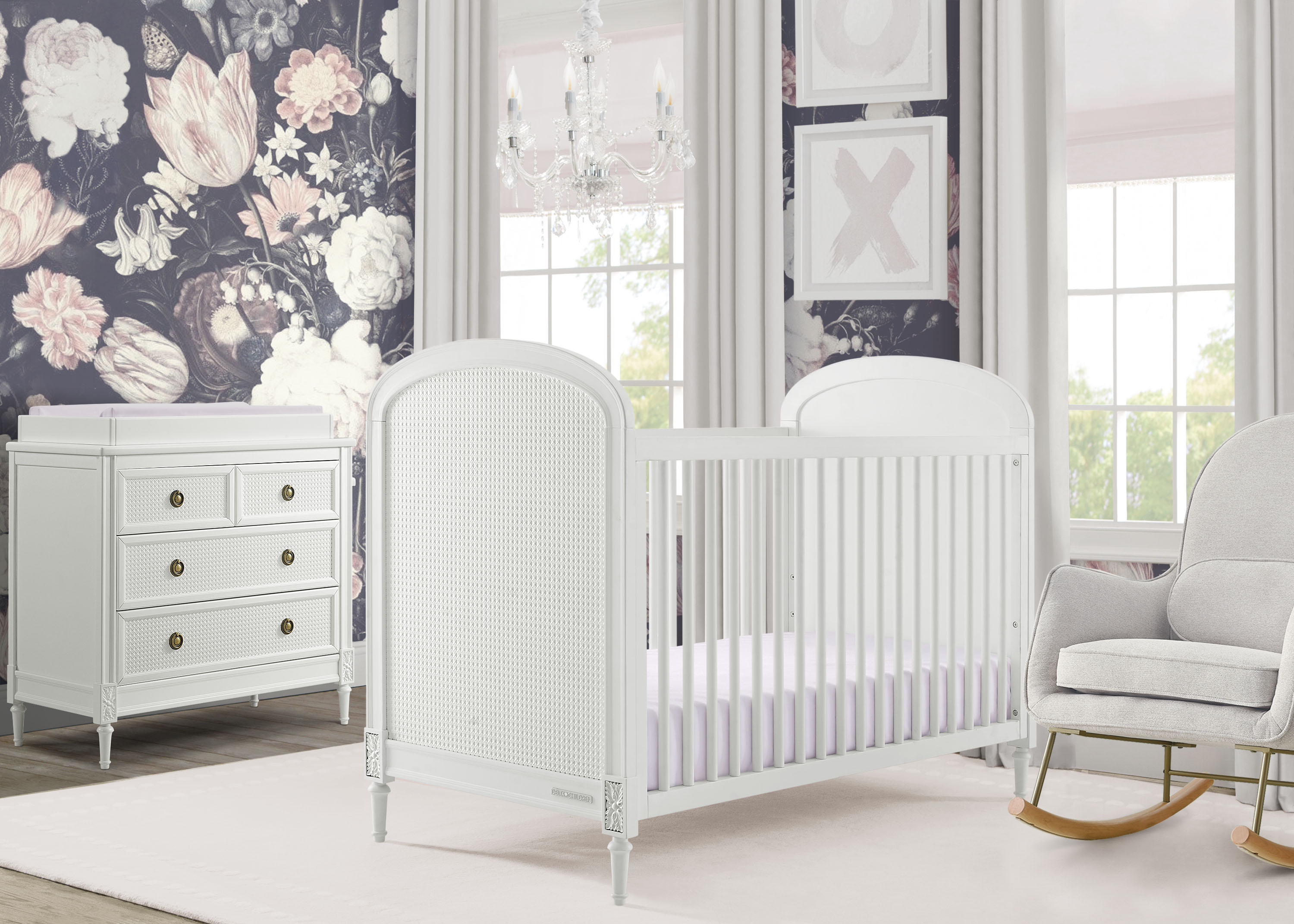 Madeline 4-in-1 Convertible Baby Crib - Toddler Bed & Daybed Conversion - Nursery Furniture for Boys & Girls - Perfect for Newborns to Teens Bedroom Decor