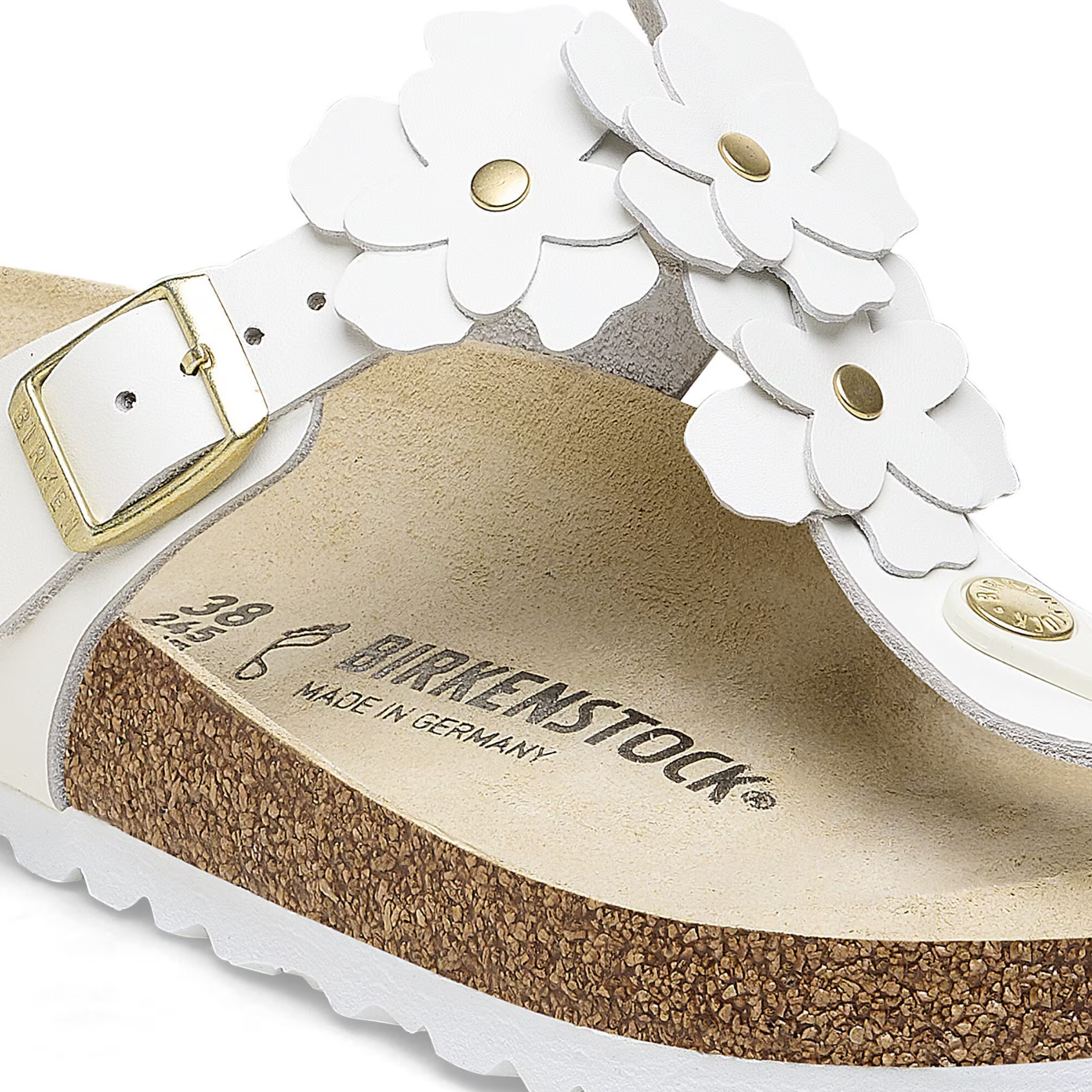 Birkenstock Women's Gizeh Flower Leather Sandals - Comfortable & Stylish Summer Footwear for Beach, Pool & Casual Outings