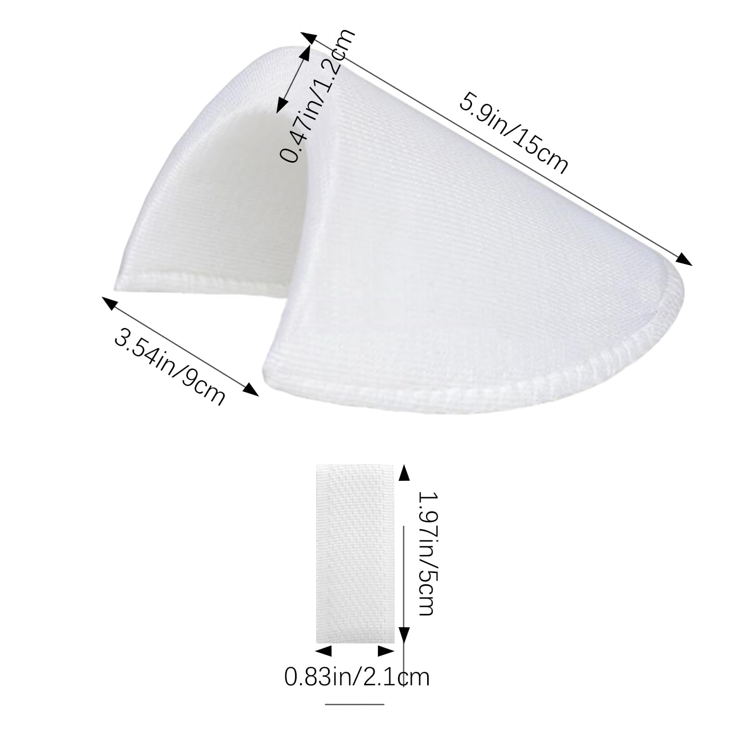 4 Pairs Self-Adhesive Shoulder Pads for Blazers - Non-Slip Sponge Shoulder Protectors with Soft Cover (Black & White) | Perfect for Suits, Dresses & Formal Wear Enhancement