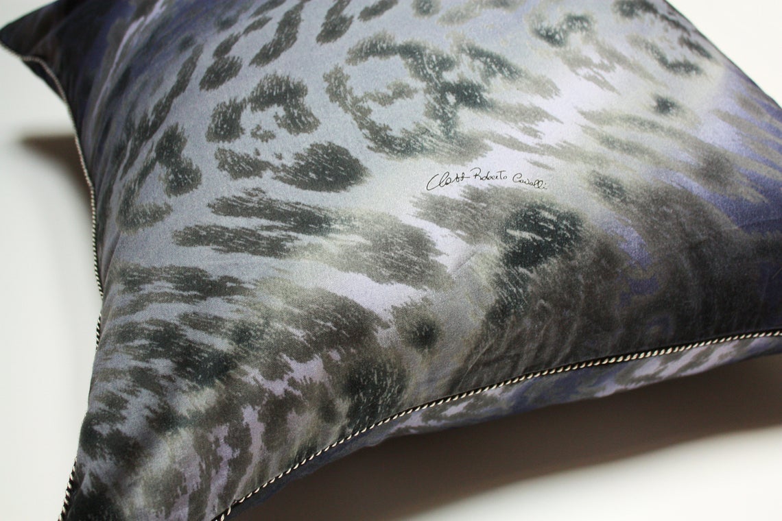 Roberto Cavalli Luxury Animal Print Pillow Cover - Zebra & Leopard Design for Sofa, Bed, Couch - Home Decor Throw Pillow for Living Room, Bedroom