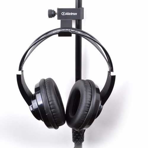Alctron MAS001 Adjustable Metal Headphone Stand - Durable Monitor & Earphone Holder with Hook for Studio, Gaming & Office Use
