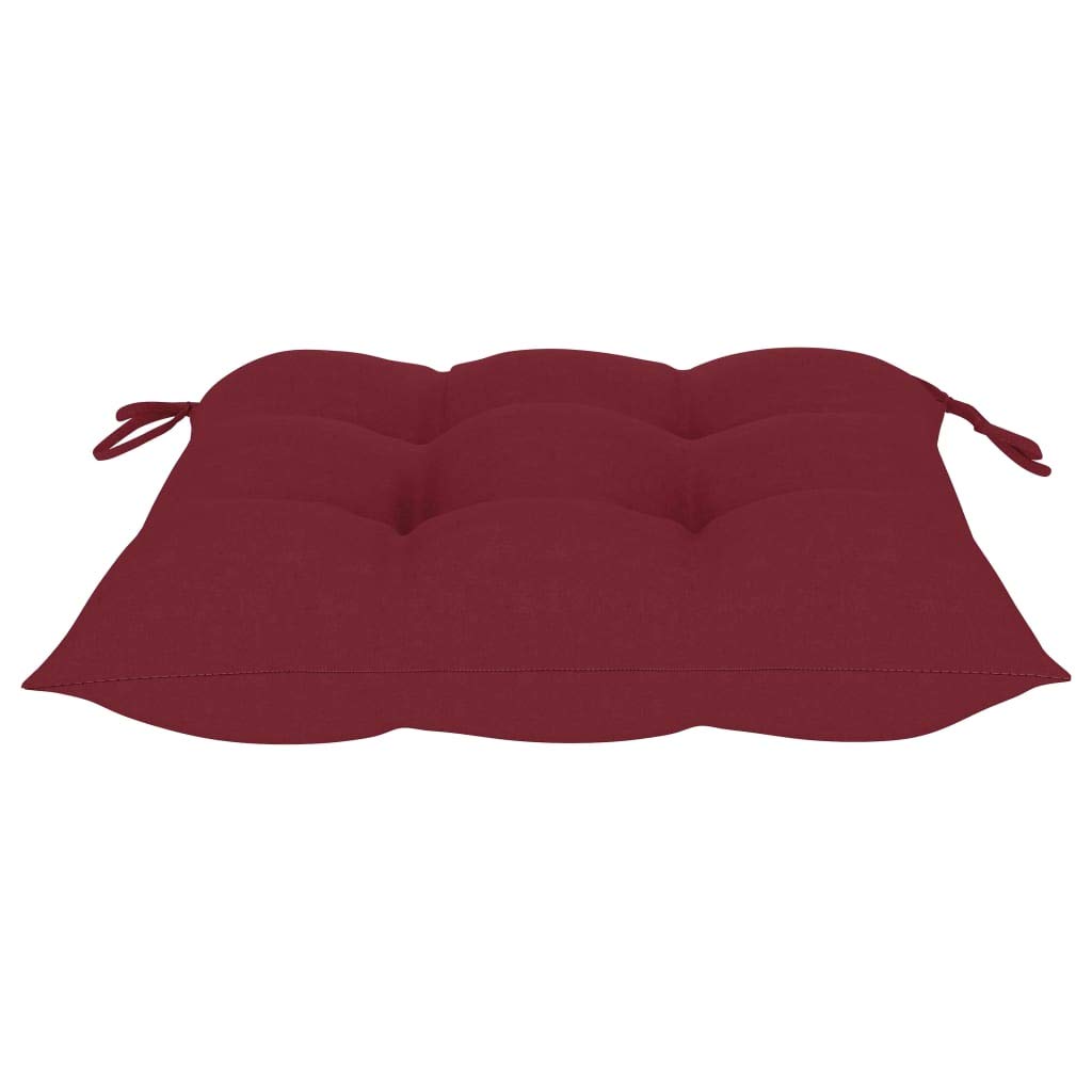 4-Piece Wine Red Outdoor Chair Cushions Set - 15.7