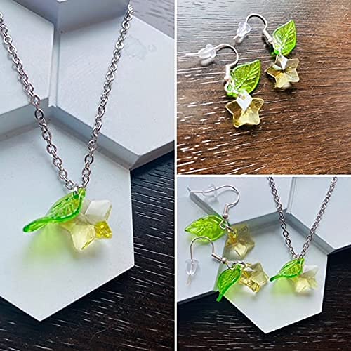 Paopu Fruit Jewelry Set - Anime Inspired Earrings & Necklace for Cosplay, Kingdom Hearts Gift, Kawaii Accessories | Perfect for Conventions, Themed Parties, and Anime Lovers